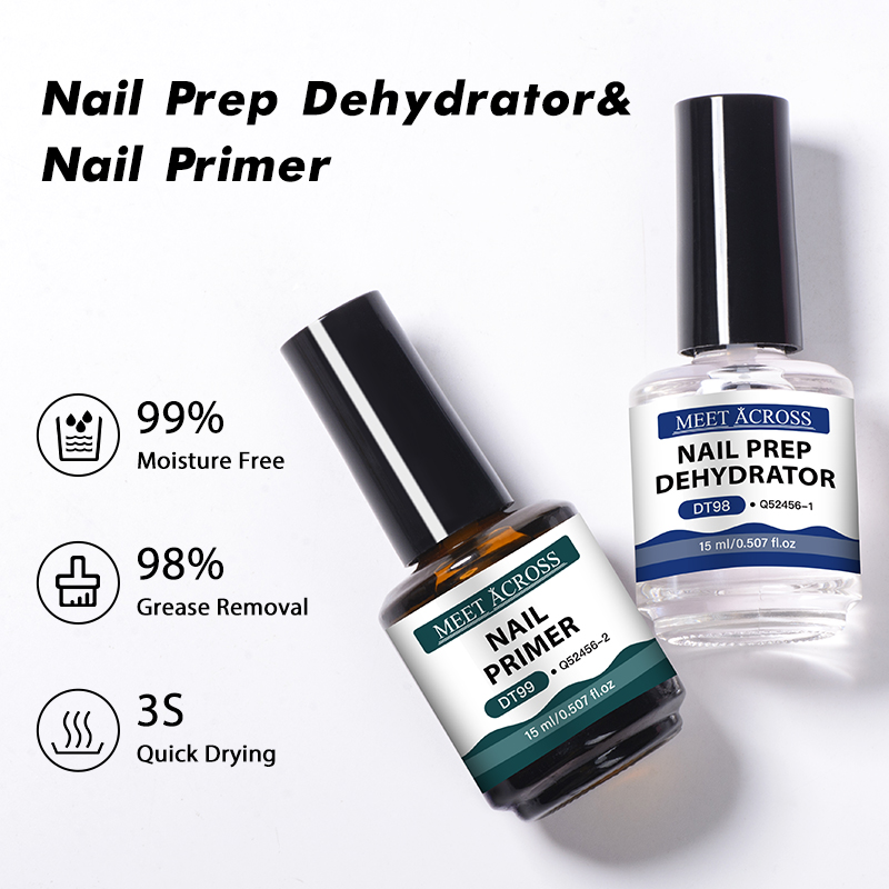 Nail Dehydrator Primer - Set di 2 Primer per Unghie
