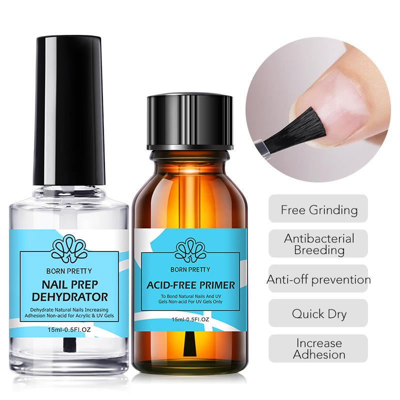 Nail Dehydrator Primer - BORN PRETTY Set 2pz 15ml Primer