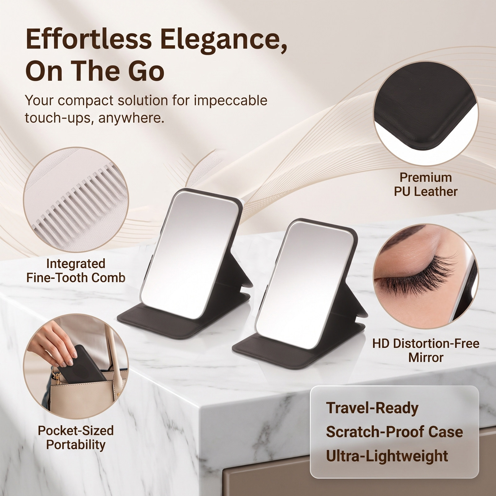Set da 2 pezzi: specchio compa - Beauty Makeup Vanity Set recensione e prezzo