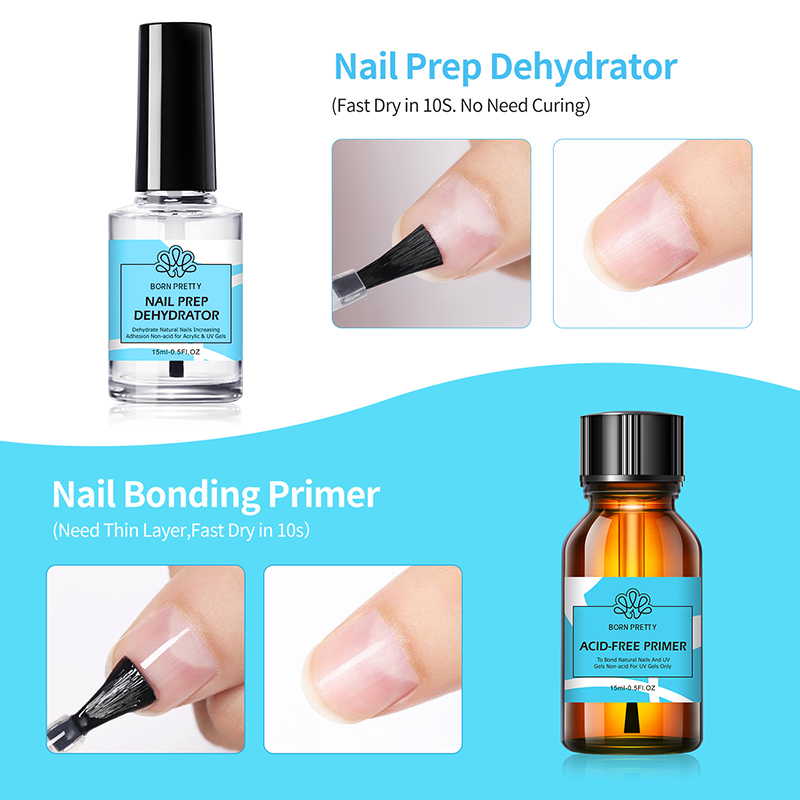 BORN PRETTY Set 2pz 15ml Prime - Nail Dehydrator Primer recensione e prezzo